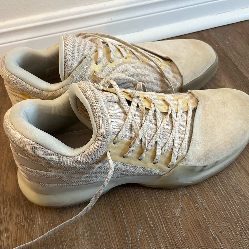 adidas Cream and Tan Athletic Shoes